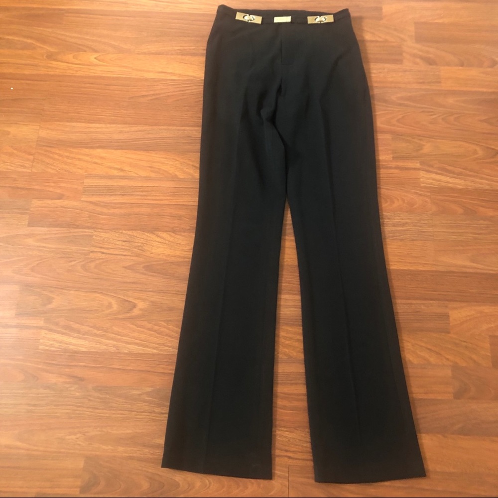 Bacci Black High Waist Straight Leg Dress Pants Trousers Size 2 | Stretch Fit